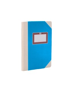 Libro cartone cosido fernandes flecha din a5+ liso 50 hojas 100 gr azul