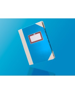 Libro cartone cosido fernandes flecha din a5+ liso 50 hojas 100 gr azul