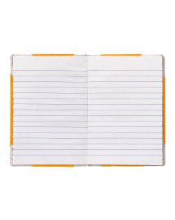 Libro cartone cosido fernandes flecha din a5+ rayado horizontal 50 hojas 100 gr naranja
