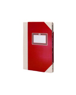 Libro cartone cosido fernandes flecha din a5+ rayado horizontal 50 hojas 100 gr rojo
