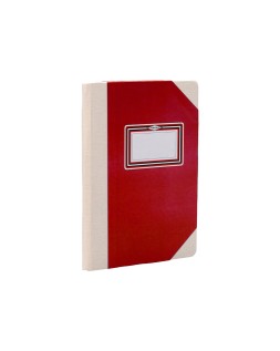 Libro cartone cosido fernandes flecha din a5+ rayado horizontal 50 hojas 100 gr rojo