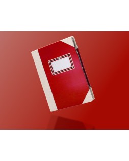Libro cartone cosido fernandes flecha din a5+ rayado horizontal 50 hojas 100 gr rojo
