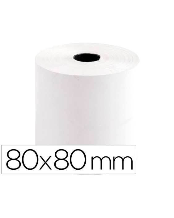 Rollo sumadora termico q-connect 80 mm ancho x 80 mm diametro sin bisfenol a