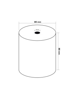 Rollo sumadora termico q-connect 80 mm ancho x 80 mm diametro sin bisfenol a