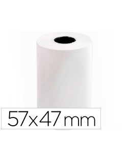 Rollo sumadora termico q-connect 57 mm ancho x 47mm diametro para maquinas tarjetade creditos sin bisfenol a