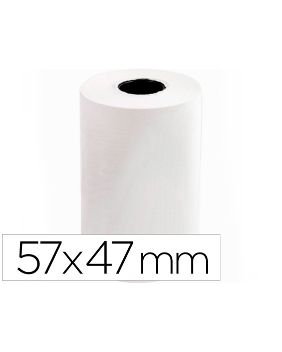Rollo sumadora termico q-connect 57 mm ancho x 47mm diametro para maquinas tarjetade creditos sin bisfenol a