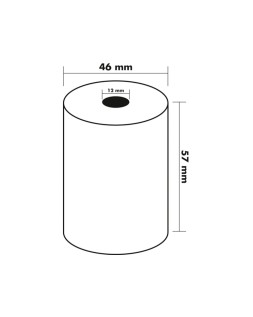 Rollo sumadora termico q-connect 57 mm ancho x 47mm diametro para maquinas tarjetade creditos sin bisfenol a