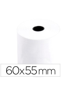Rollo sumadora q-connect termico 60 mm ancho x 55 mm diametro sin bisfenol a