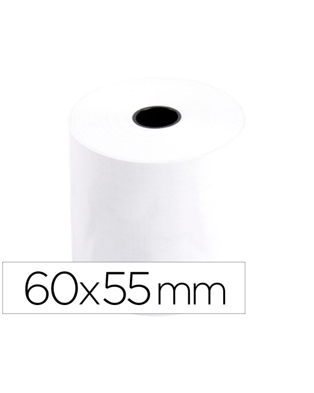 Rollo sumadora q-connect termico 60 mm ancho x 55 mm diametro sin bisfenol a
