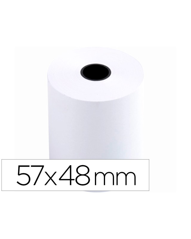 Rollo sumadora q-connect termico 57 mm ancho x 48 mm diametro sin bisfenol a