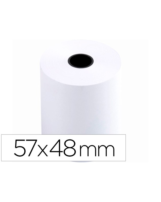 Rollo sumadora q-connect termico 57 mm ancho x 48 mm diametro sin bisfenol a