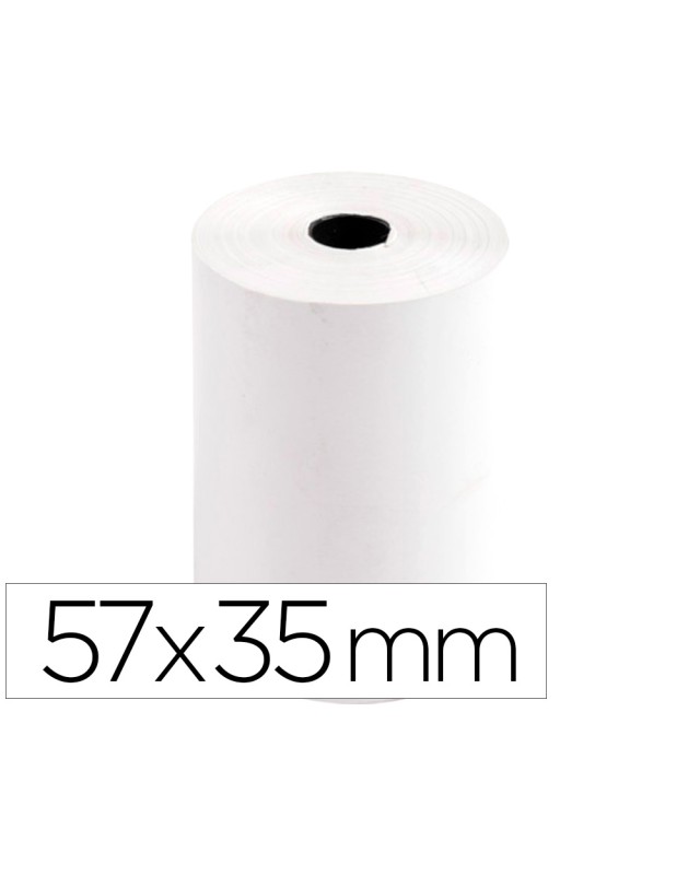 Rollo sumadora termico q-connect 57 mm ancho x 35 mm diametro para tpv sin bisfenol a