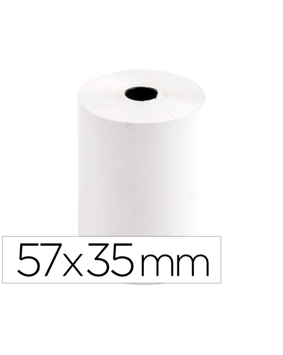 Rollo sumadora termico q-connect 57 mm ancho x 35 mm diametro para tpv sin bisfenol a