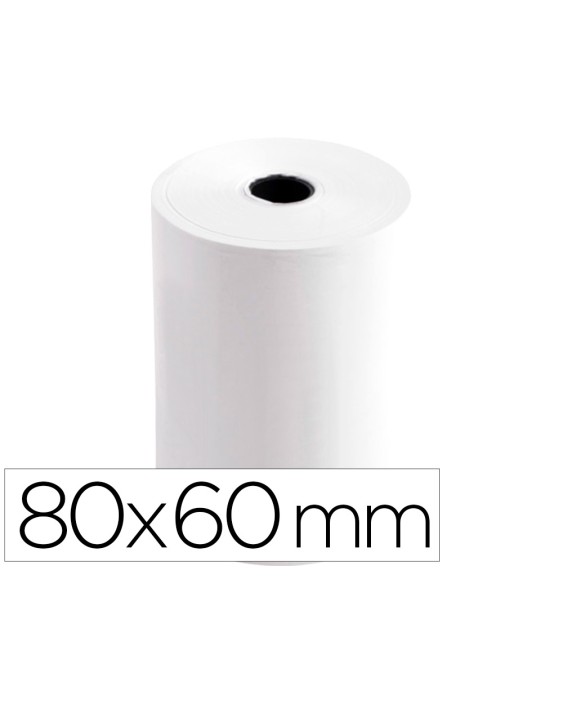 Rollo sumadora termico q-connect 80 mm ancho x 60 mm diametro sin bisfenol a