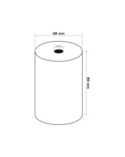 Rollo sumadora termico q-connect 80 mm ancho x 60 mm diametro sin bisfenol a