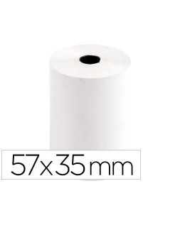 Rollo sumadora termico greening 57 mm ancho x 35 mm diametro para tpv sin bisfenol a papel de 70 g/m2