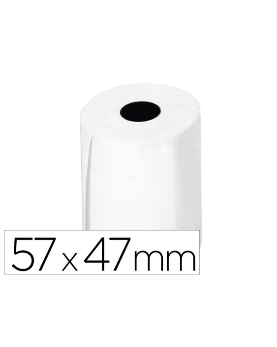 Rollo sumadora termico greening 57 mm ancho x 47mm diametro para tpv sin bisfenol a papel de 70 g/m2