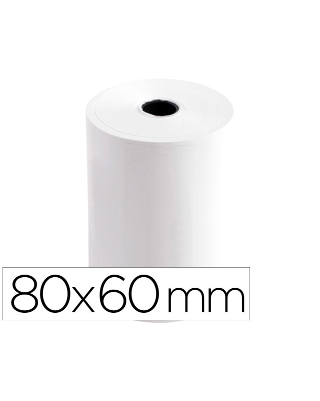Rollo sumadora termico greening 80 mm ancho x 60 mm diametro sin bisfenol a papel de 70 g/m2