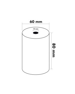 Rollo sumadora termico greening 80 mm ancho x 60 mm diametro sin bisfenol a papel de 70 g/m2