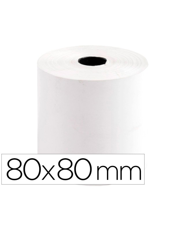 Rollo sumadora termico greening 80 mm ancho x 80 mm diametro sin bisfenol a papel de 70 g/m2