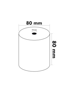 Rollo sumadora termico greening 80 mm ancho x 80 mm diametro sin bisfenol a papel de 70 g/m2