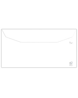 Sobre liderpapel blanco 115x225 mm solapa engomada papel offset 80 gr caja de 500 unidades