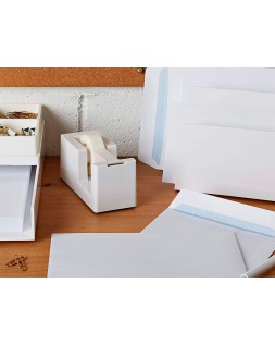 Sobre liderpapel bolsa blanco 260x360 mm solapa tira de silicona papel offset 100 gr caja de 250 unidades