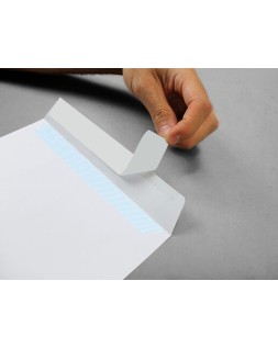 Sobre liderpapel bolsa blanco 310x410 mm solapa tira de silicona papel offset 100 gr caja de 250 unidades