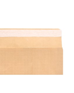 Sobre liderpapel bolsa fuelle kraft 229x324x30 mm solapa tira de silicona papel 120 gr caja de 50 unidades
