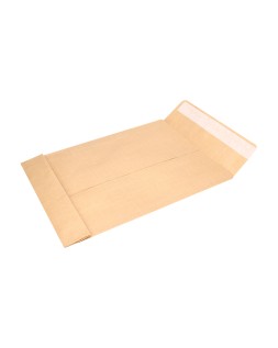 Sobre liderpapel bolsa armado kraft envio seguridad 260x360 mm solapa tira de silicona 120 gr caja de 100 unidades