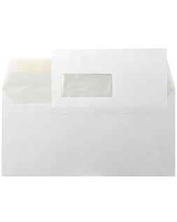 Sobre liderpapel n.6 blanco americano ventana izquierda 115x225 tira silicona open system caja de 500 unidades