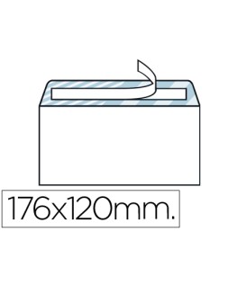 Sobre liderpapel n.9 blanco comercial normalizado 120x176mm tira de silicona caja de 500 unidades