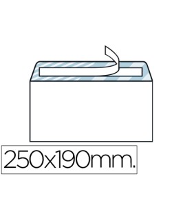 Sobre liderpapel n.13 blanco cuarto prolongado 190x250mm tira de silicona caja de 250 unidades