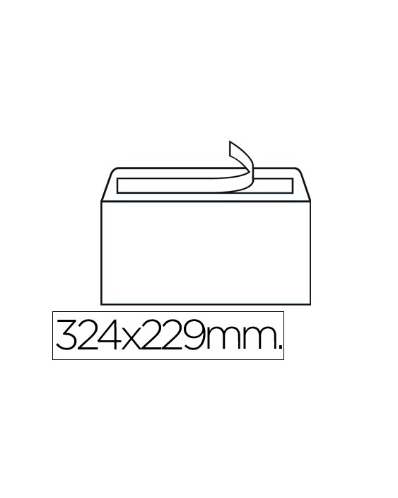 Sobre liderpapel n.14 blanco din c4 229x324 mm tira de silicona caja de 250 unidades