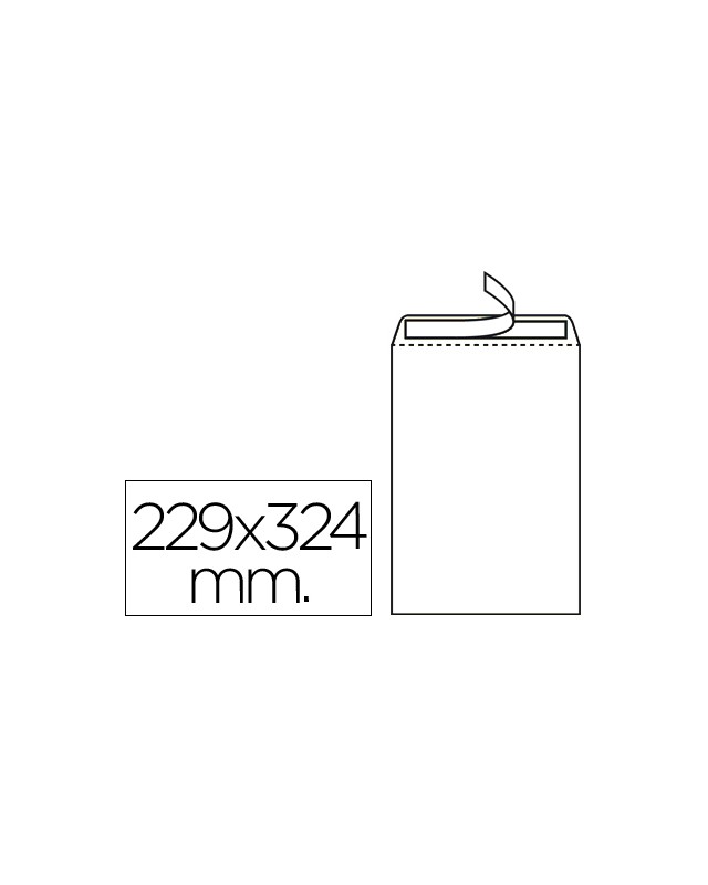 Sobre liderpapel bolsa n.8 blanco din 229x324 mm tira de silicona caja de 250 unidades