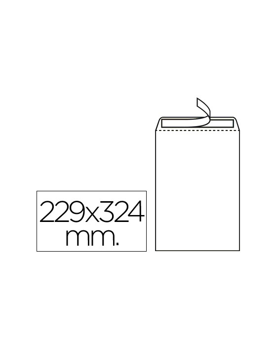 Sobre liderpapel bolsa n.8 blanco din 229x324 mm tira de silicona caja de 250 unidades