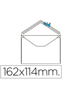 Sobre liderpapel n.21 blanco c6 114x162 mm engomado solapa de pico caja de 500 unidades