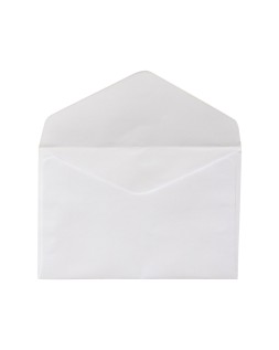 Sobre liderpapel n.21 blanco c6 114x162 mm engomado solapa de pico caja de 500 unidades