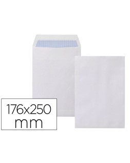 Sobre liderpapel bolsa n.15 blanco b5 176x250 mm tira de silicona caja de 500 unidades