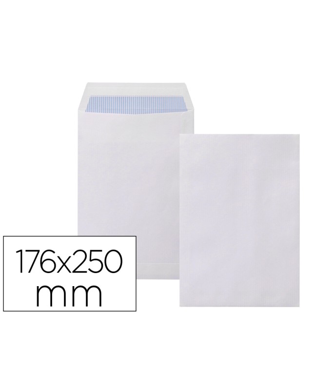 Sobre liderpapel bolsa n.15 blanco b5 176x250 mm tira de silicona caja de 500 unidades