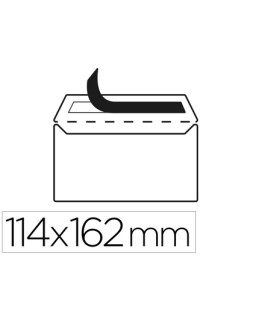 Sobre liderpapel n 19 blanco c6 114x162 mm tira de silicona paquete de 25 unidades