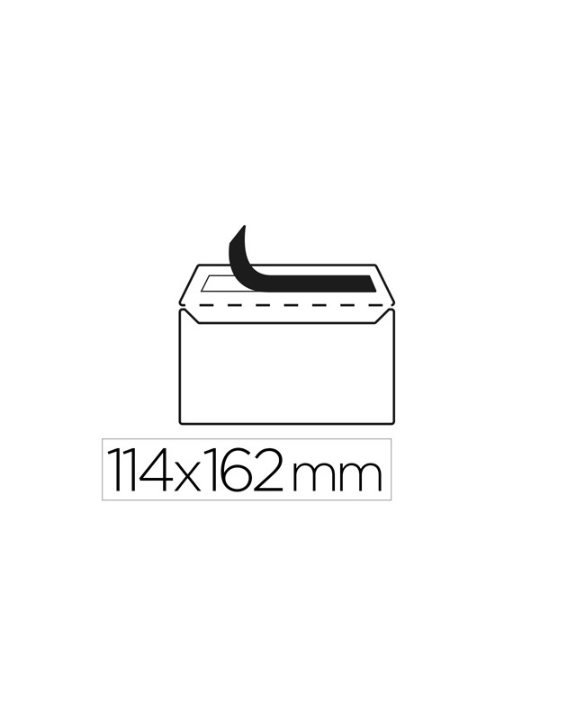 Sobre liderpapel n 19 blanco c6 114x162 mm tira de silicona paquete de 25 unidades