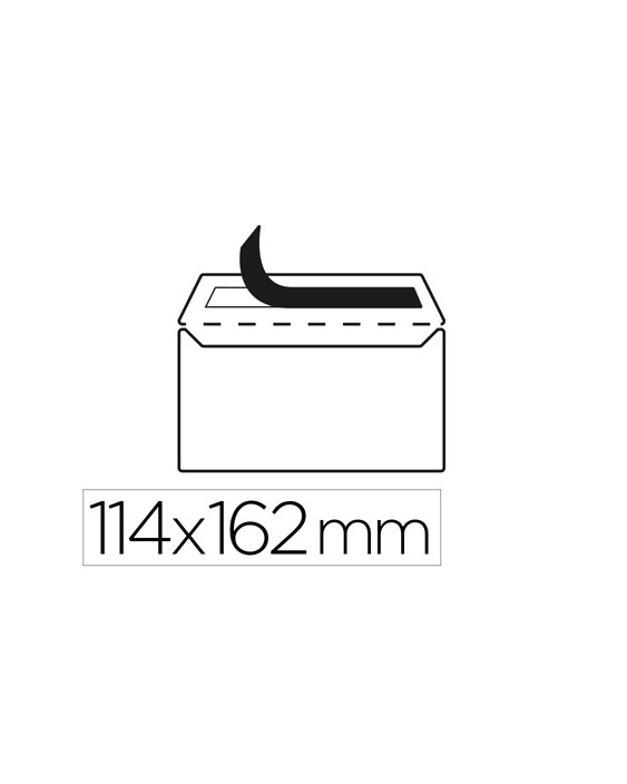 Sobre liderpapel n 19 blanco c6 114x162 mm tira de silicona paquete de 25 unidades