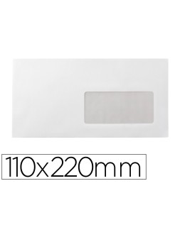 Sobre liderpapel n 3 blanco din americano ventana derecha 110x220 mm tira de silicona paquete de 25 unidades