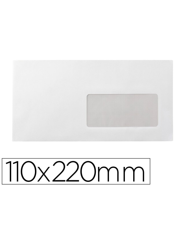 Sobre liderpapel n 3 blanco din americano ventana derecha 110x220 mm tira de silicona paquete de 25 unidades
