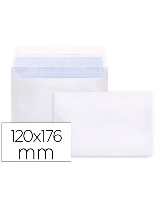 Sobre liderpapel n 9 blanco comercial normalizado 120x176 mm tira de silicona paquete de 25 unidades