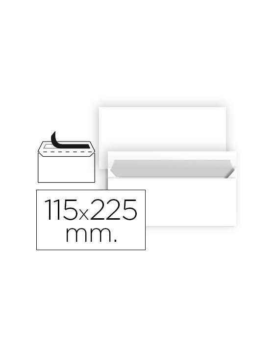 Sobre liderpapel n 5 blanco americano 115x225 mm tira de silicona paquete de 25 unidades