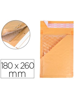Sobre burbujas crema q-connect d/1 180 x 260 mm caja de 100