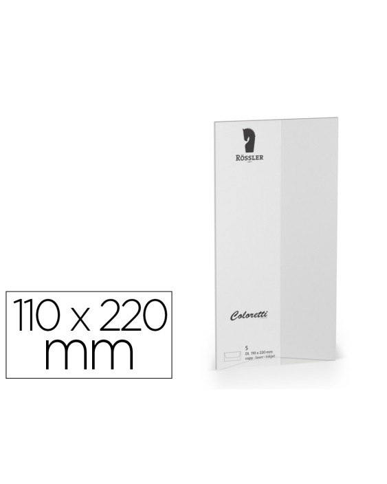 Sobre rossler coloretti dl americano color gris claro 110x220 mm pack de 5 unidades