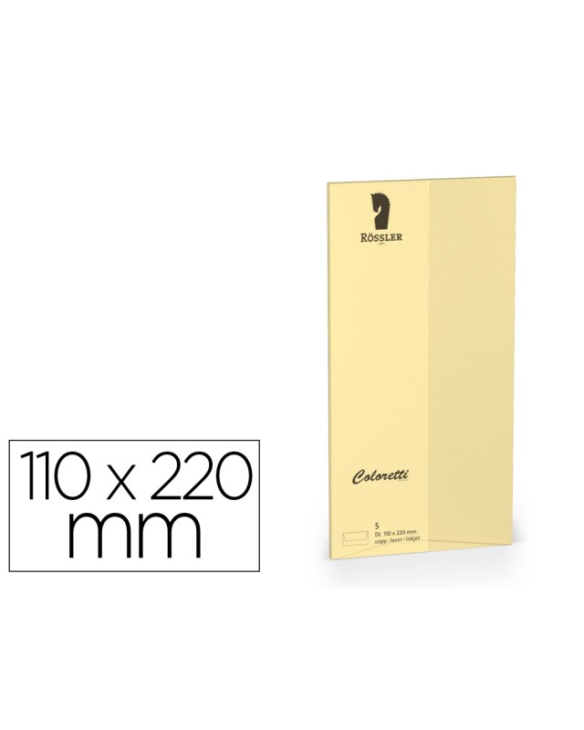 Sobre rossler coloretti dl americano color marron arena 110x220 mm pack de 5 unidades